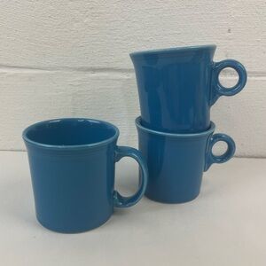 Fiestaware Peacock Blue Coffee Mugs
